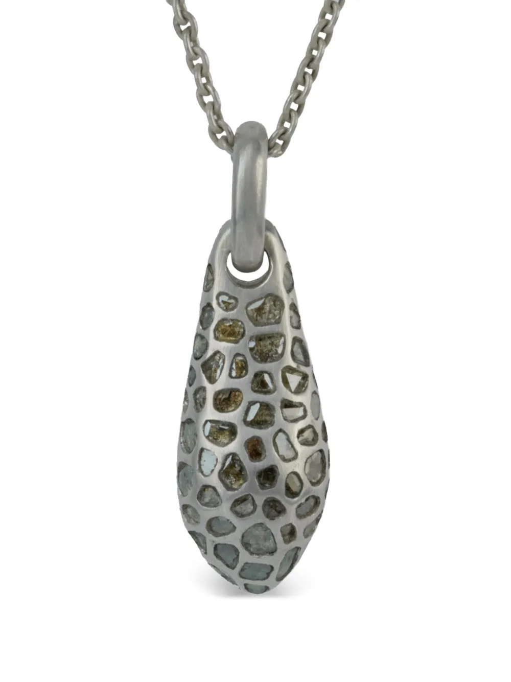 Parts of Four sterling silver Chrysalis diamond necklace - Argento