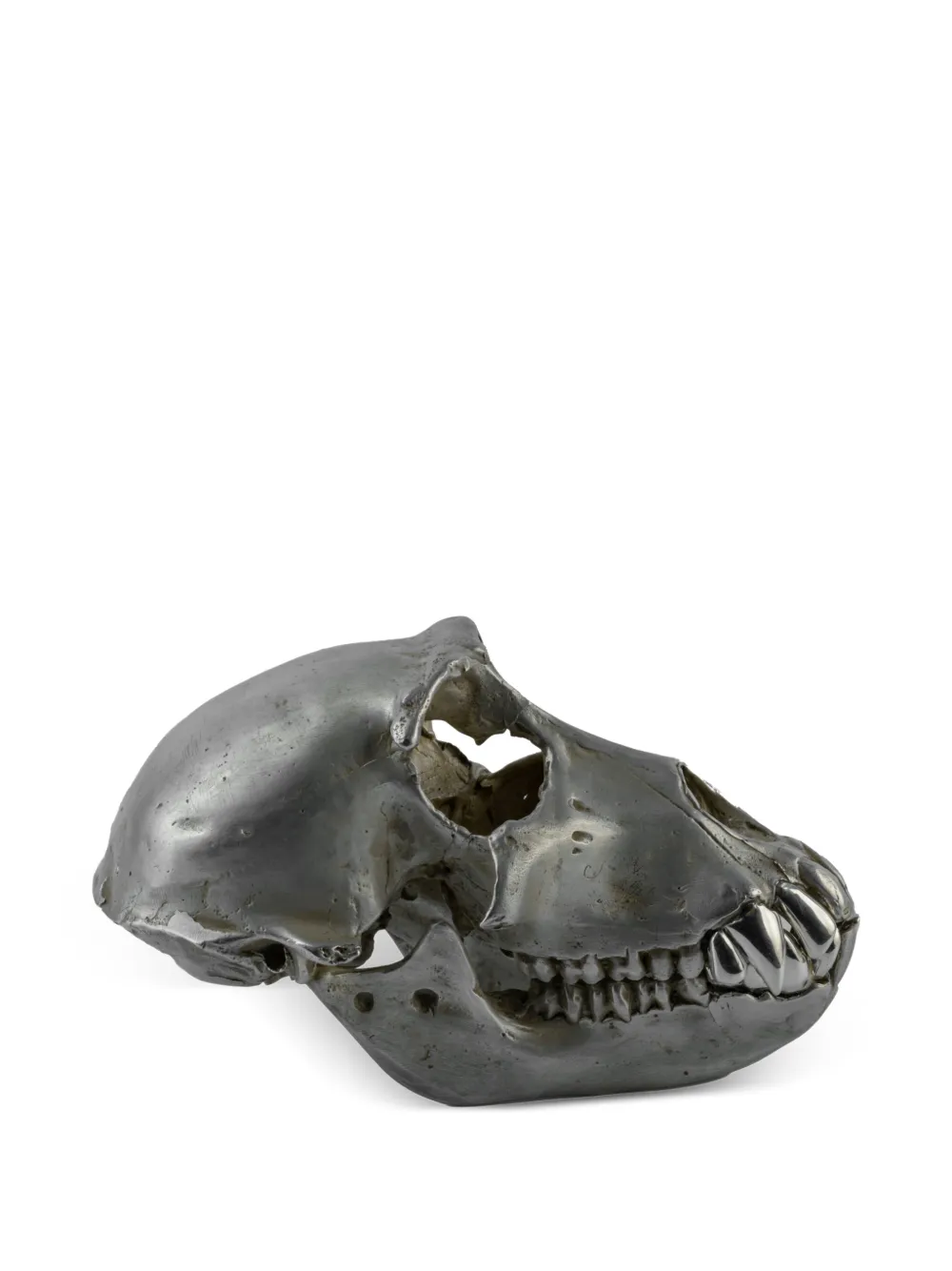 Silver Plated Monkey Skull