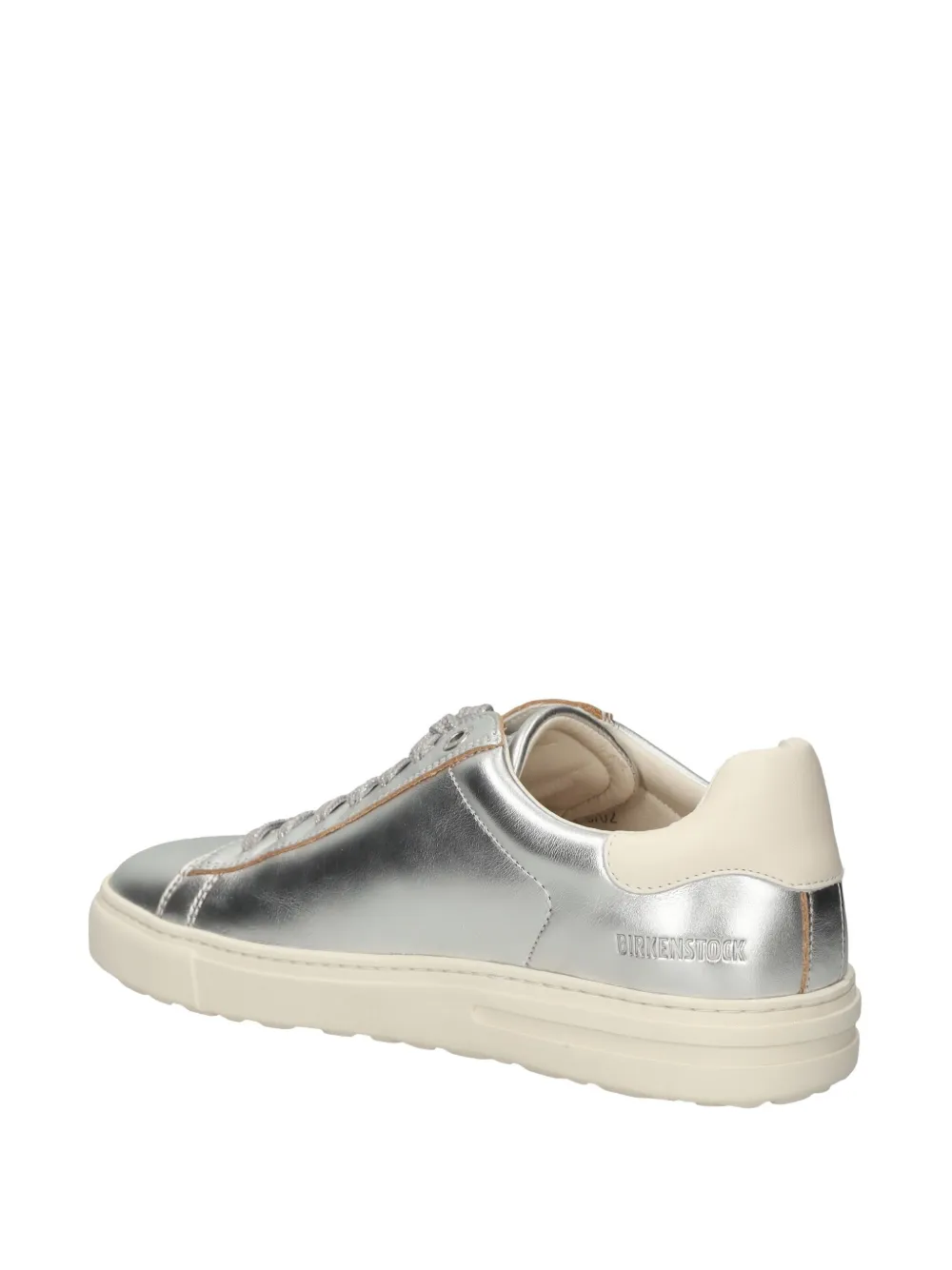 Birkenstock Bend Lace-up Leather Sneakers In Silver