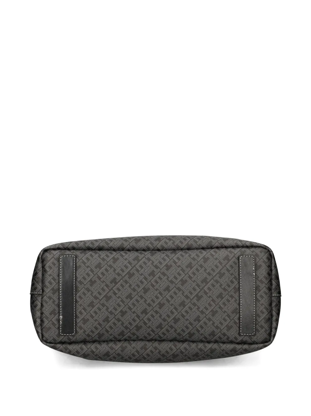 Tommy Hilfiger Monogram-pattern Zip Tote Bag In Black