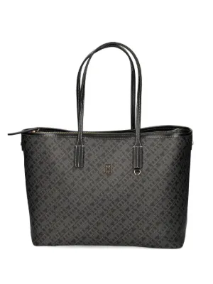 Tory Burch Small T Monogram Zip Tote Bag | Black | FARFETCH CA