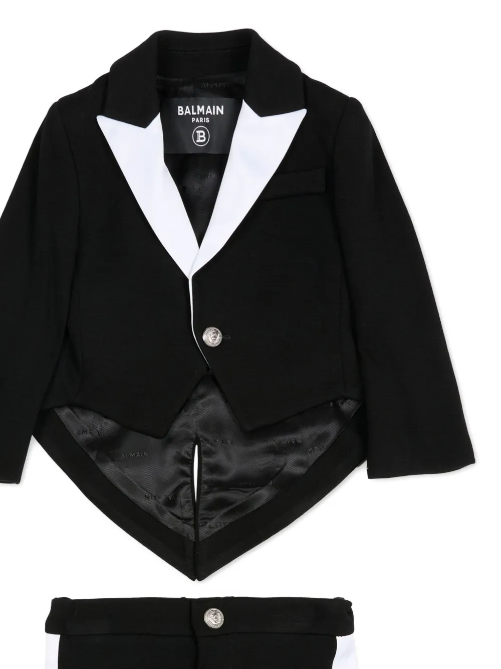 Balmain Kids Tweekleurig pak Zwart