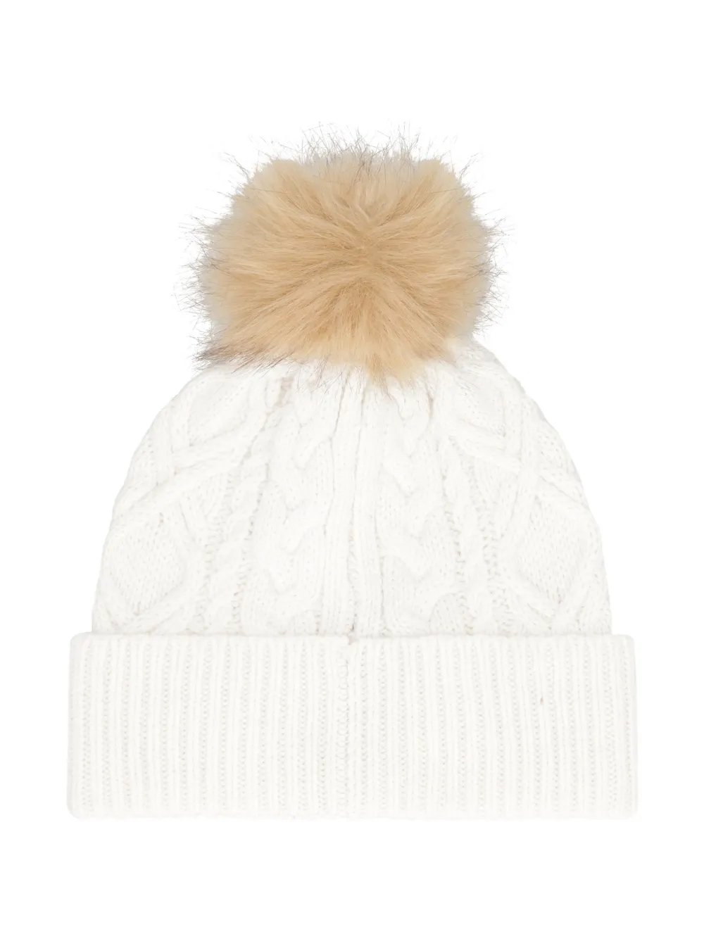 Ralph Lauren Hat Made Of Knitted Fabric With Pom-pom In White