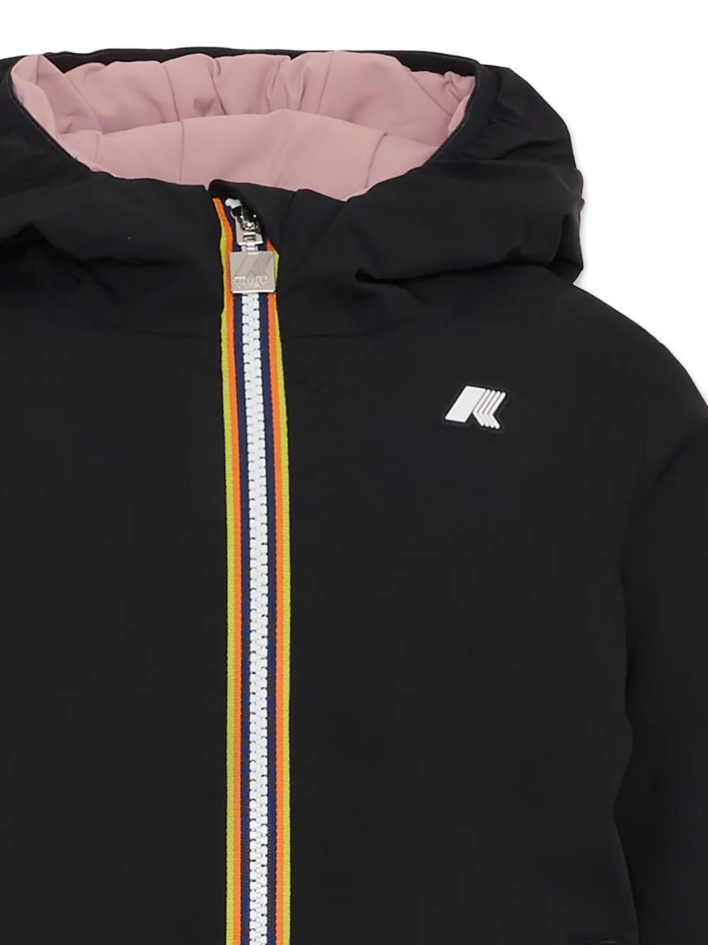K-way Zip-up Hooded Jacket In Black