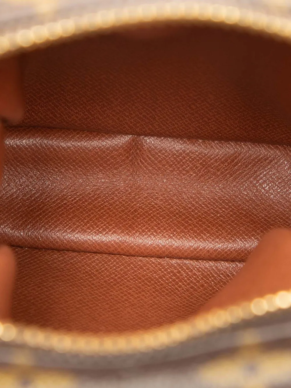 Pre-owned Louis Vuitton 1999 Monogram Mini Danube Crossbody Bag In Brown