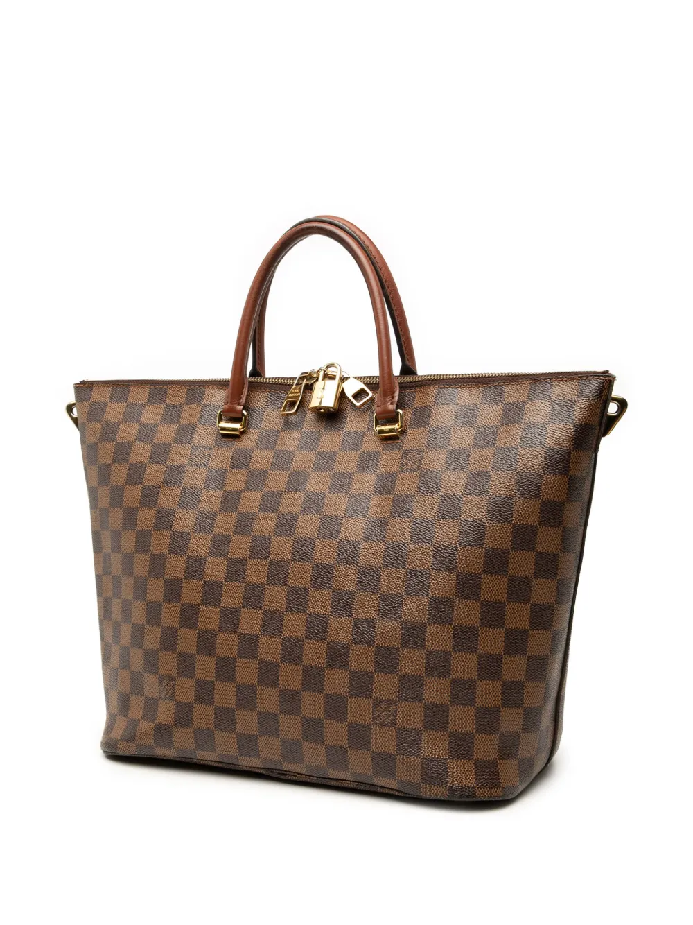 Pre-owned Louis Vuitton 2013 Damier Ebene Belmont Mm Satchel In Brown