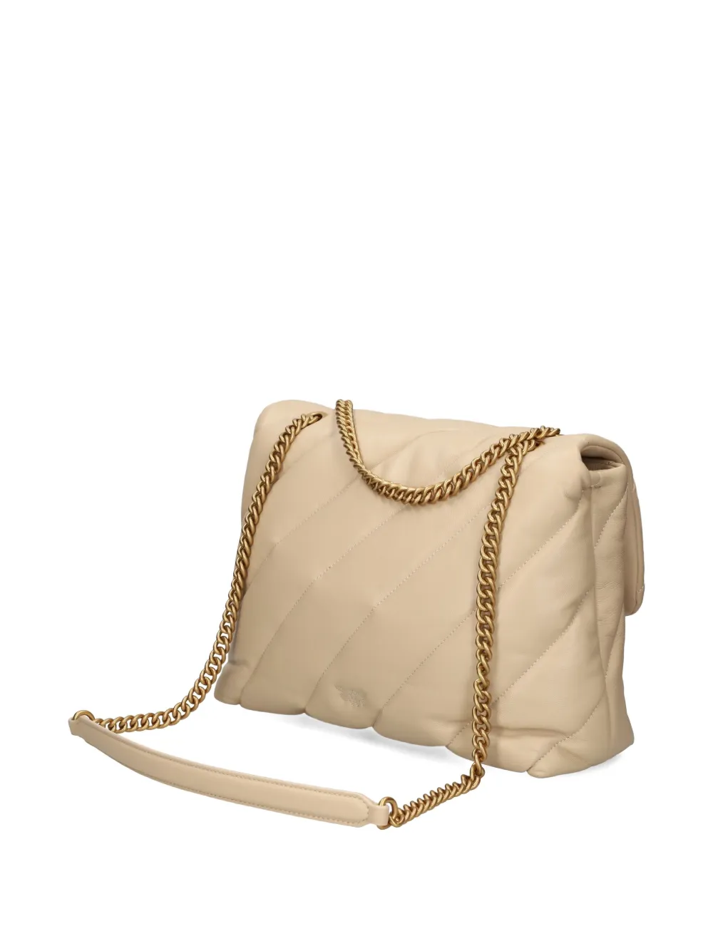 Pinko Medium Love Puff Chain-strap Shoulder Bag In Neutral