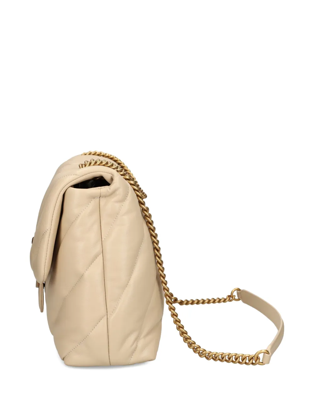 Pinko Medium Love Puff Chain-strap Shoulder Bag In Neutral
