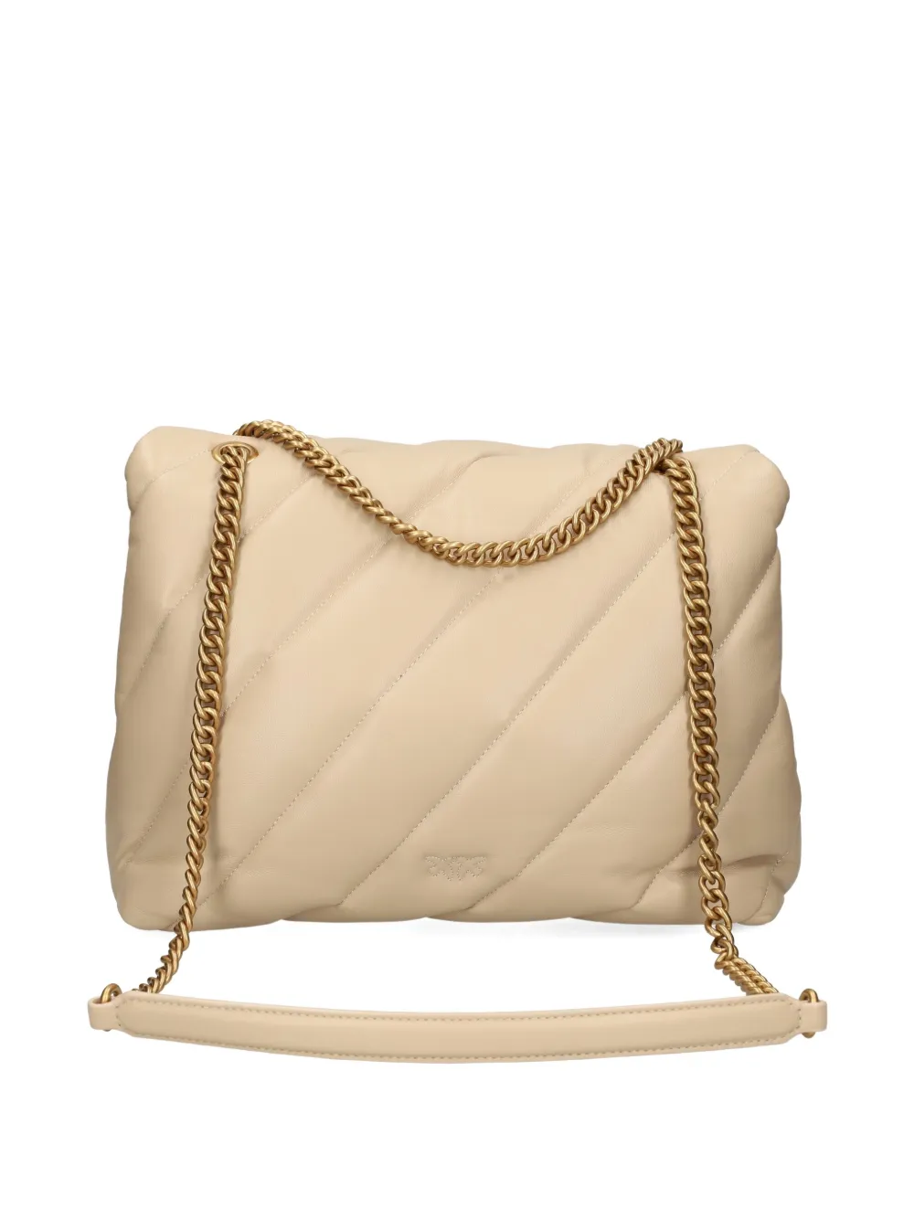 Pinko Medium Love Puff Chain-strap Shoulder Bag In Neutral