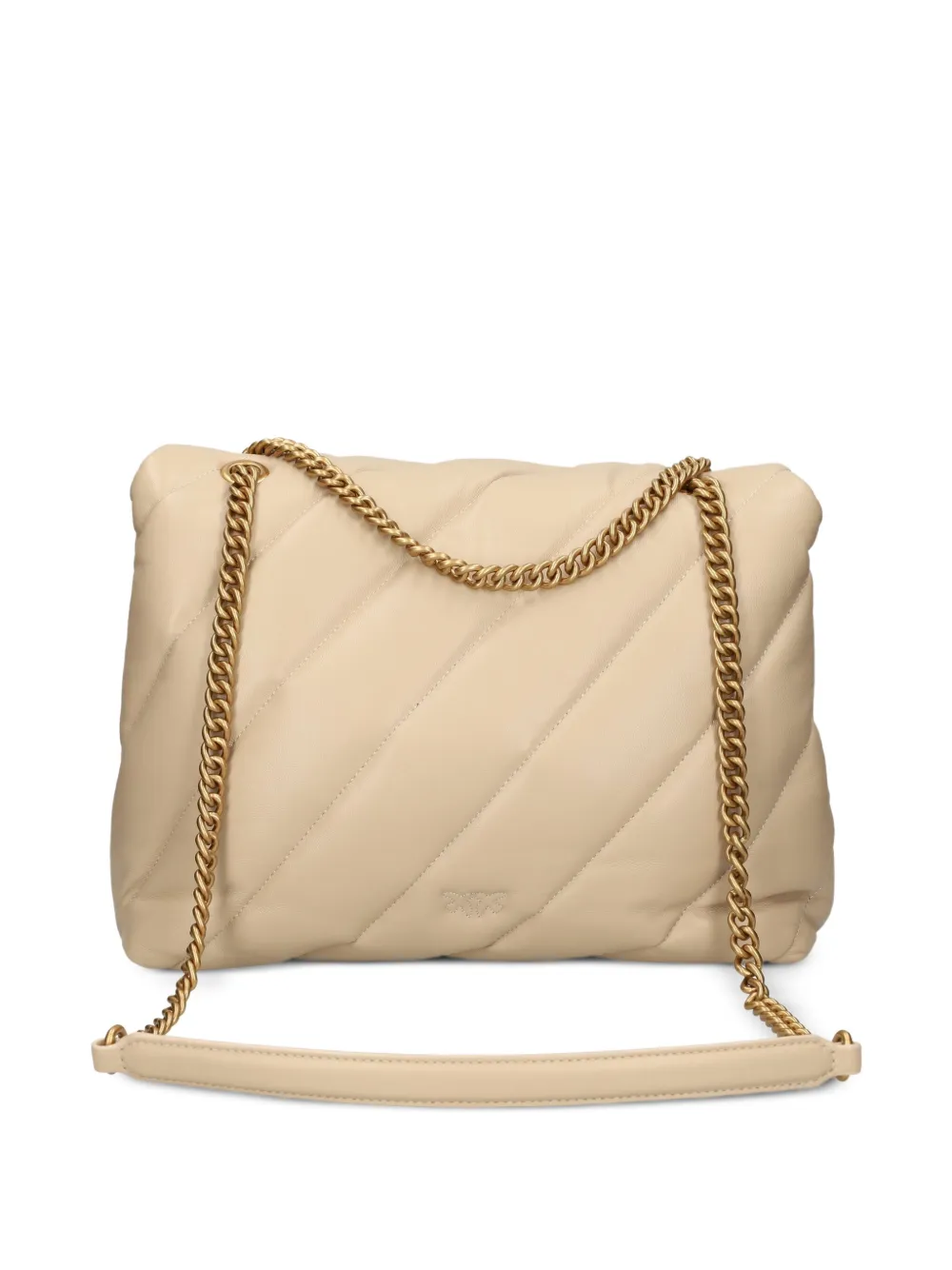 PINKO Love medium schoudertas met kettinghengsel Beige