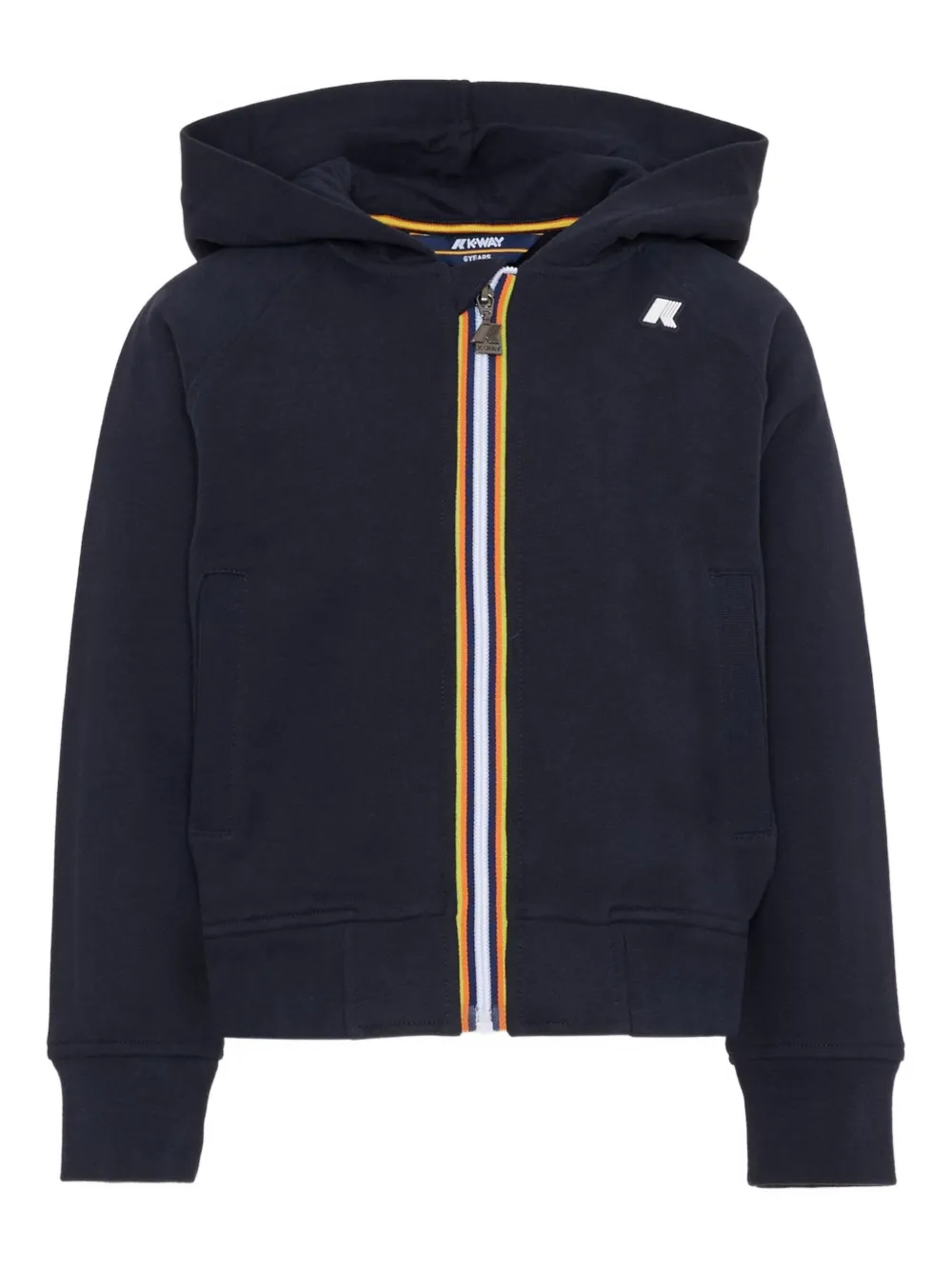 K Way Kids logo-patch zip-up hoodie | Blue | Image 1