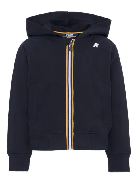 K Way Kids logo-patch zip-up hoodie