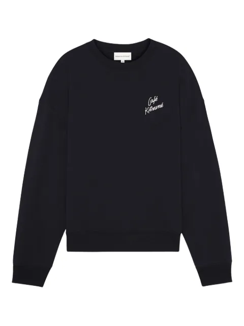 CAFÉ KITSUNÉ logo-embroidered sweatshirt
