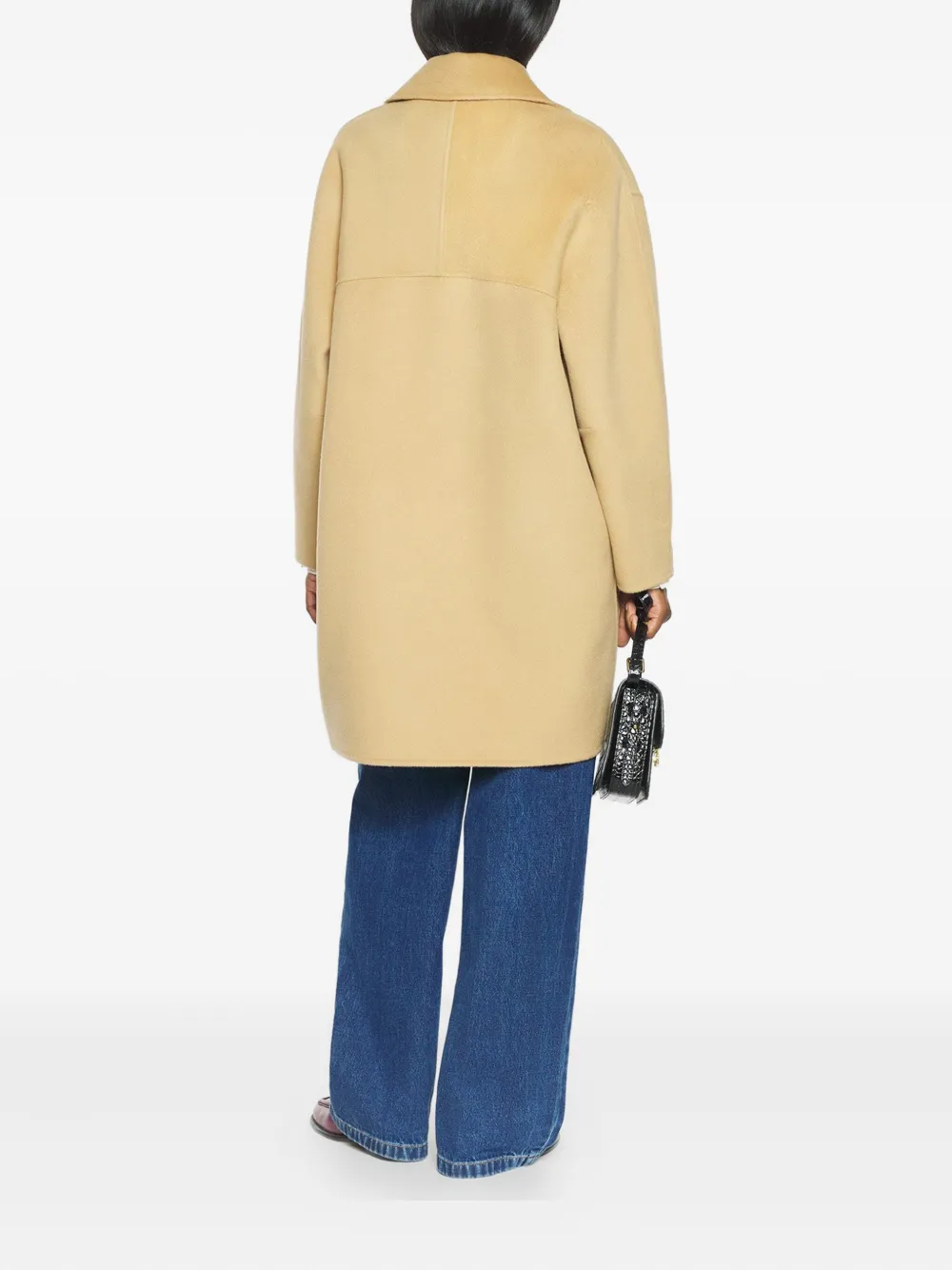 Maison Kitsuné Button Wool Coat In Neutral