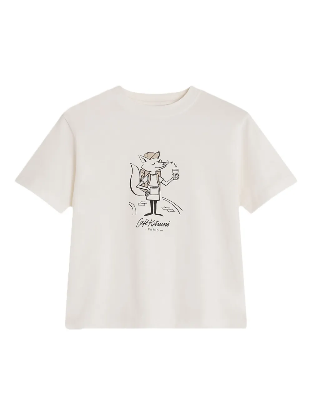 CAFÉ KITSUNÉ graphic-print T-shirt | neutro | Image 1
