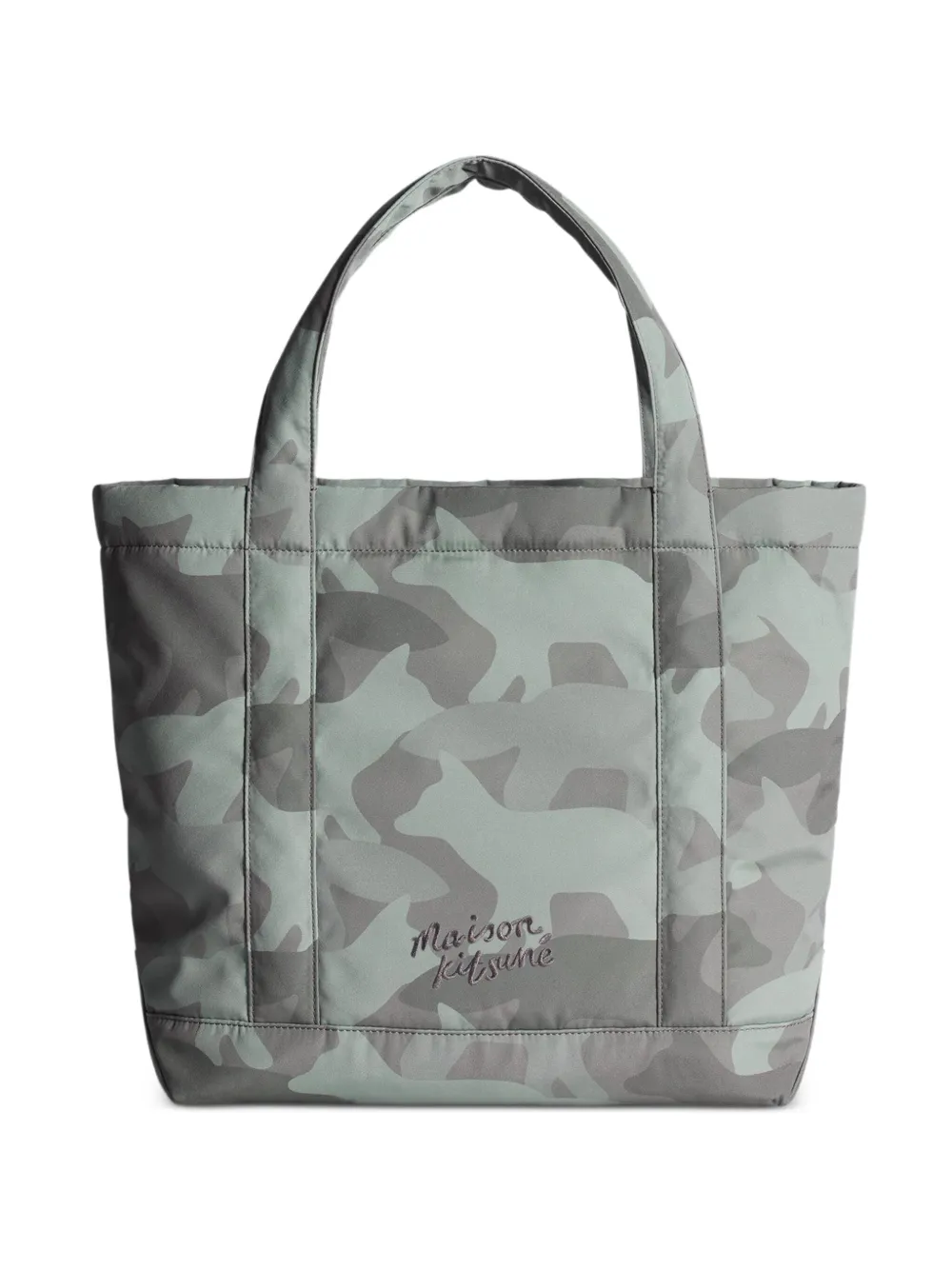 Maison Kitsuné large camouflage tote bag | Green | Image 1