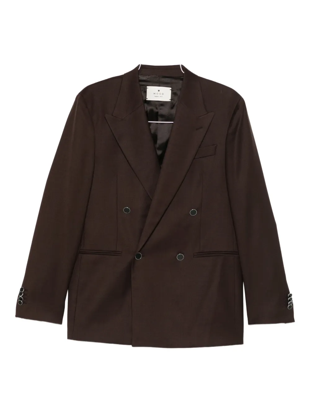 Manuel Ritz Double-breasted Blazer In Brown