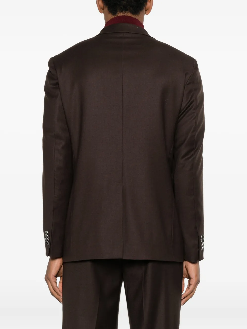 Manuel Ritz Double-breasted Blazer In Brown