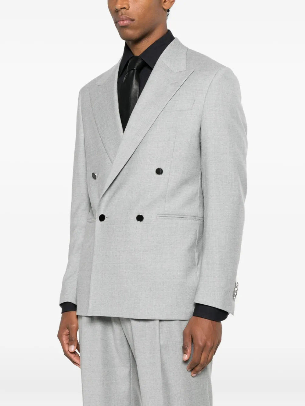 Manuel Ritz Blazer met dubbele rij knopen Grijs