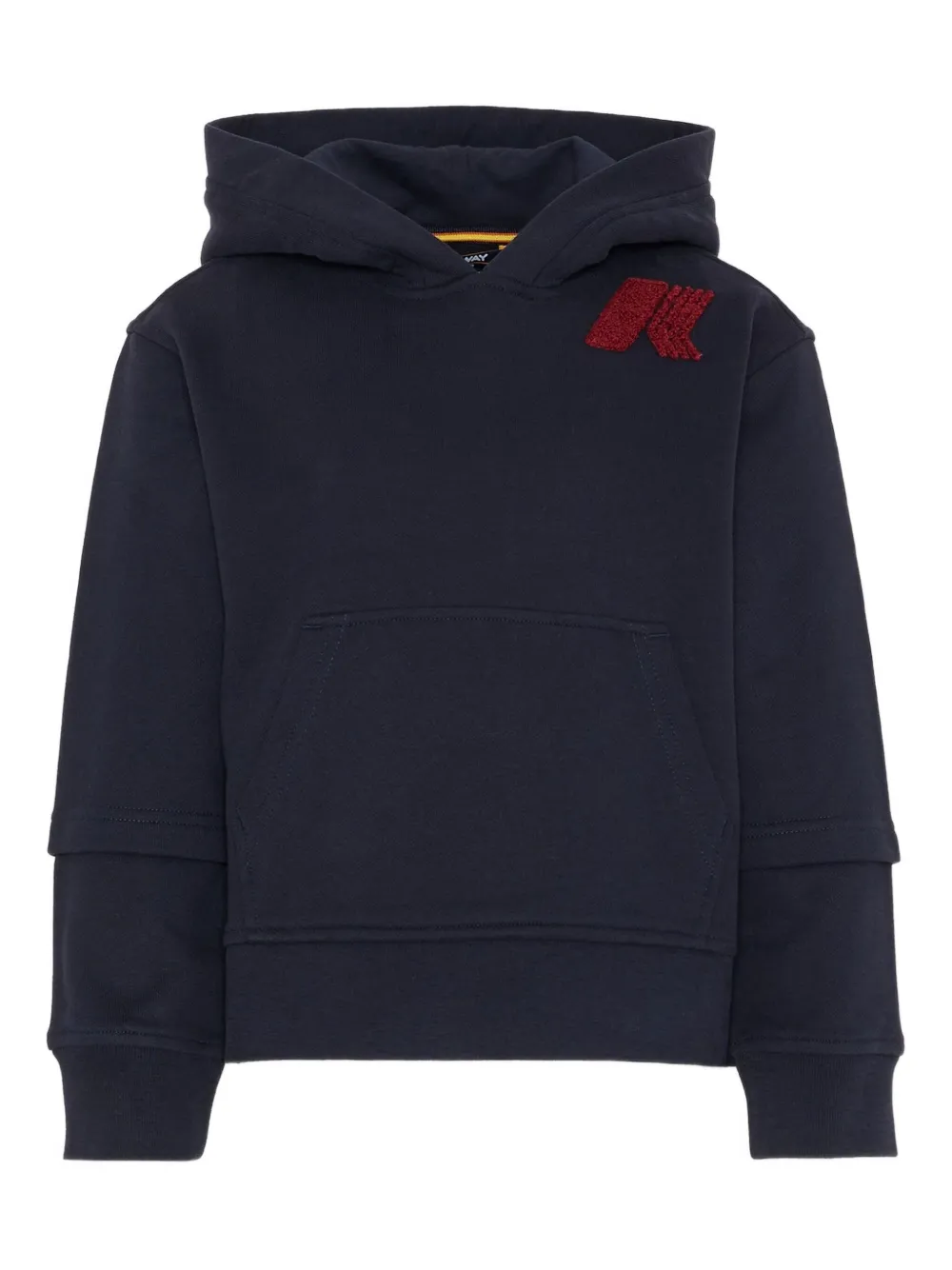 K Way Kids logo-appliqué hoodie - Blau