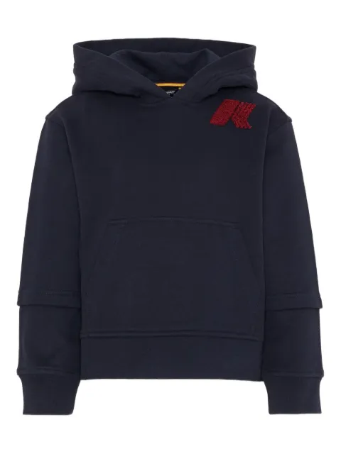 K Way Kids logo-appliqué hoodie