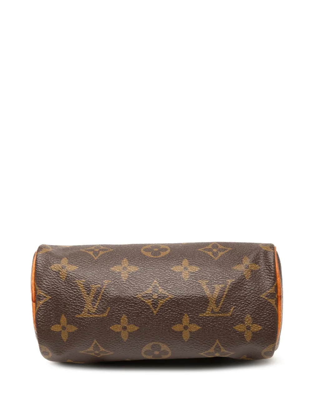 Pre-owned Louis Vuitton 1995 Monogram Nano Speedy Bandouliere Satchel In Brown