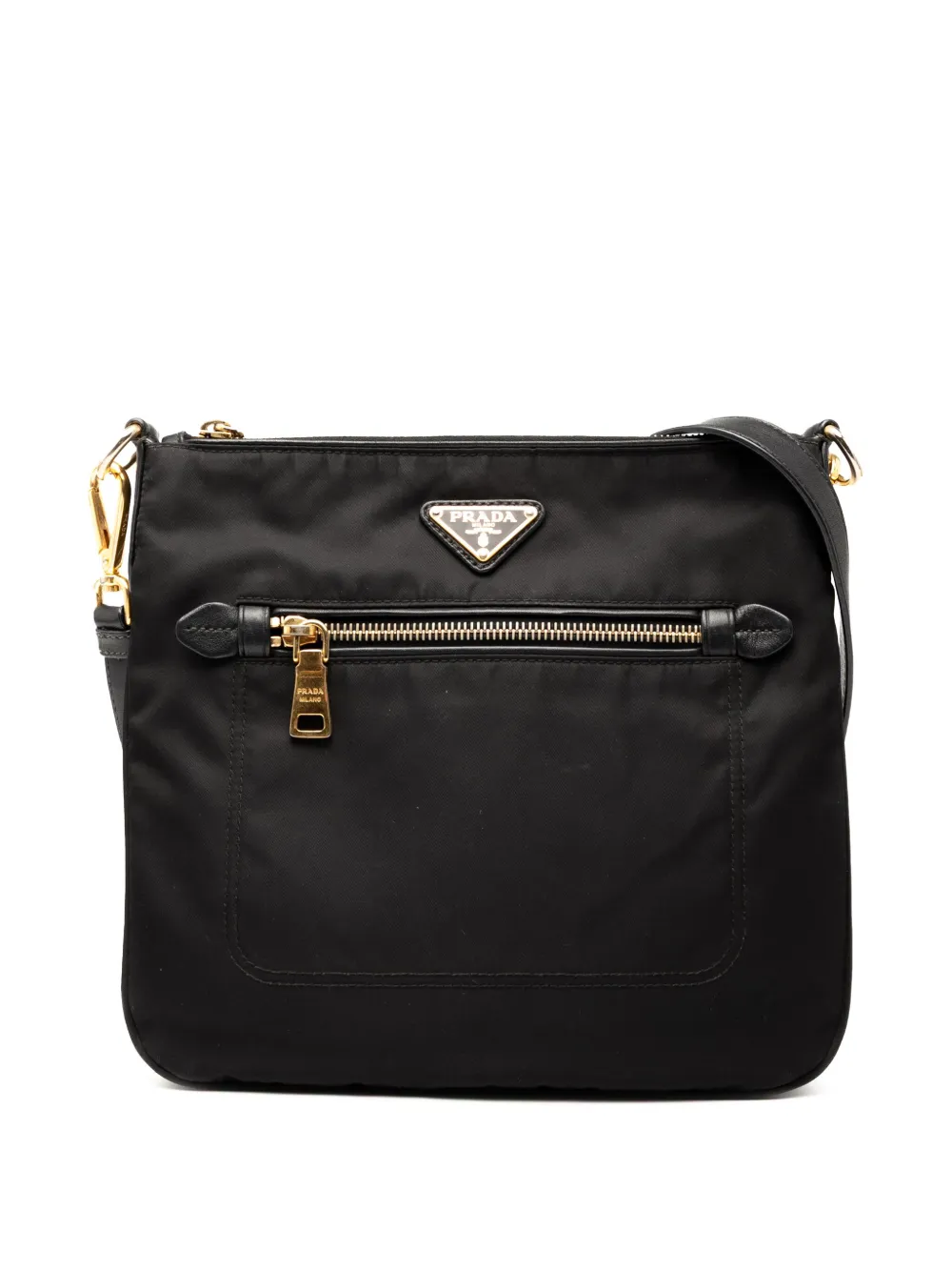 Prada Pre-Owned 2013-2025 テスート ジップトップ ショルダーバッグ - ブラック Prada Pre-Owned 2013-2025 テスート ジップトップ ショルダーバッグ - ブラック