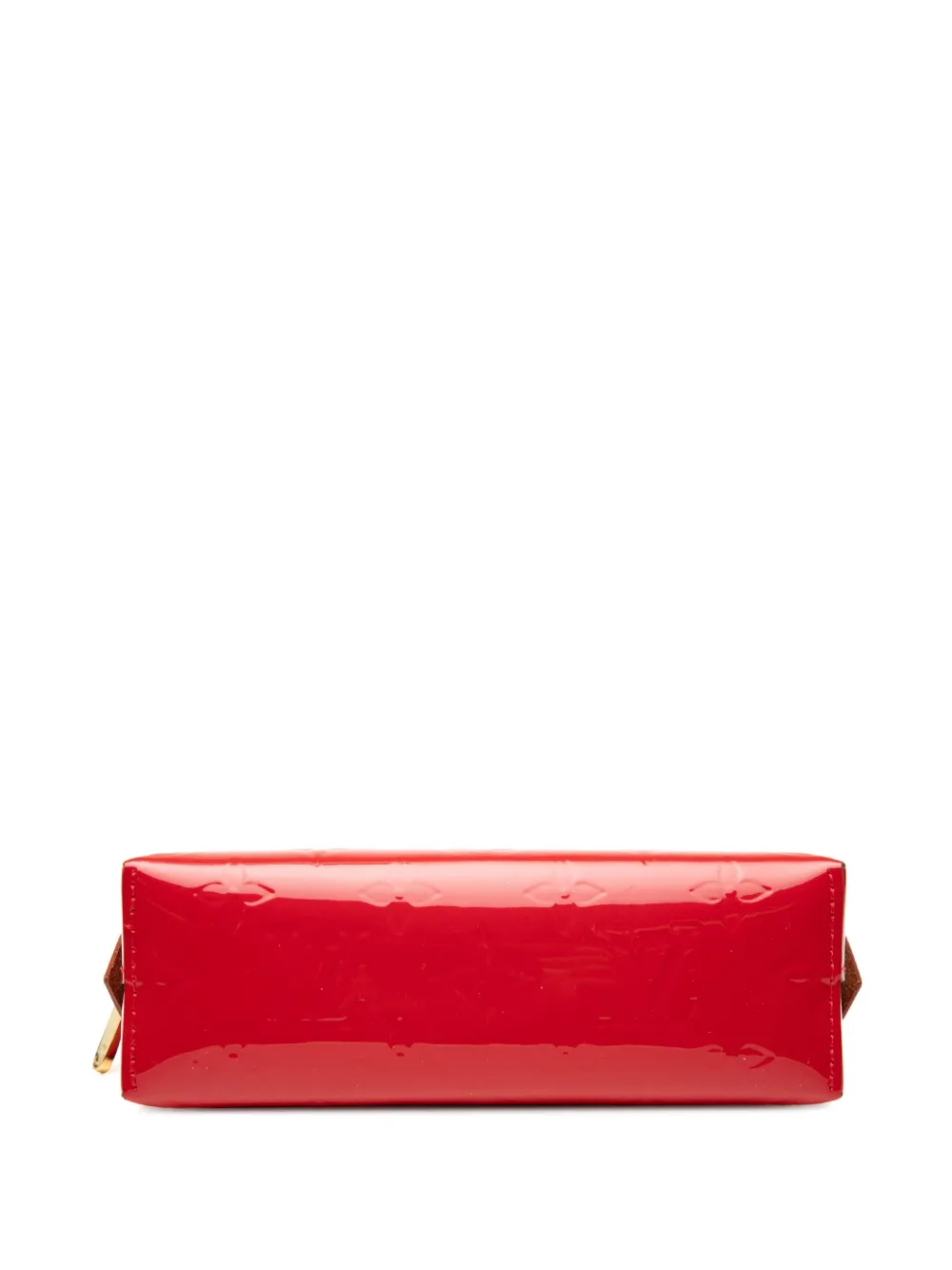 Pre-owned Louis Vuitton 2019 Monogram Vernis Cosmetic Pouch In Red