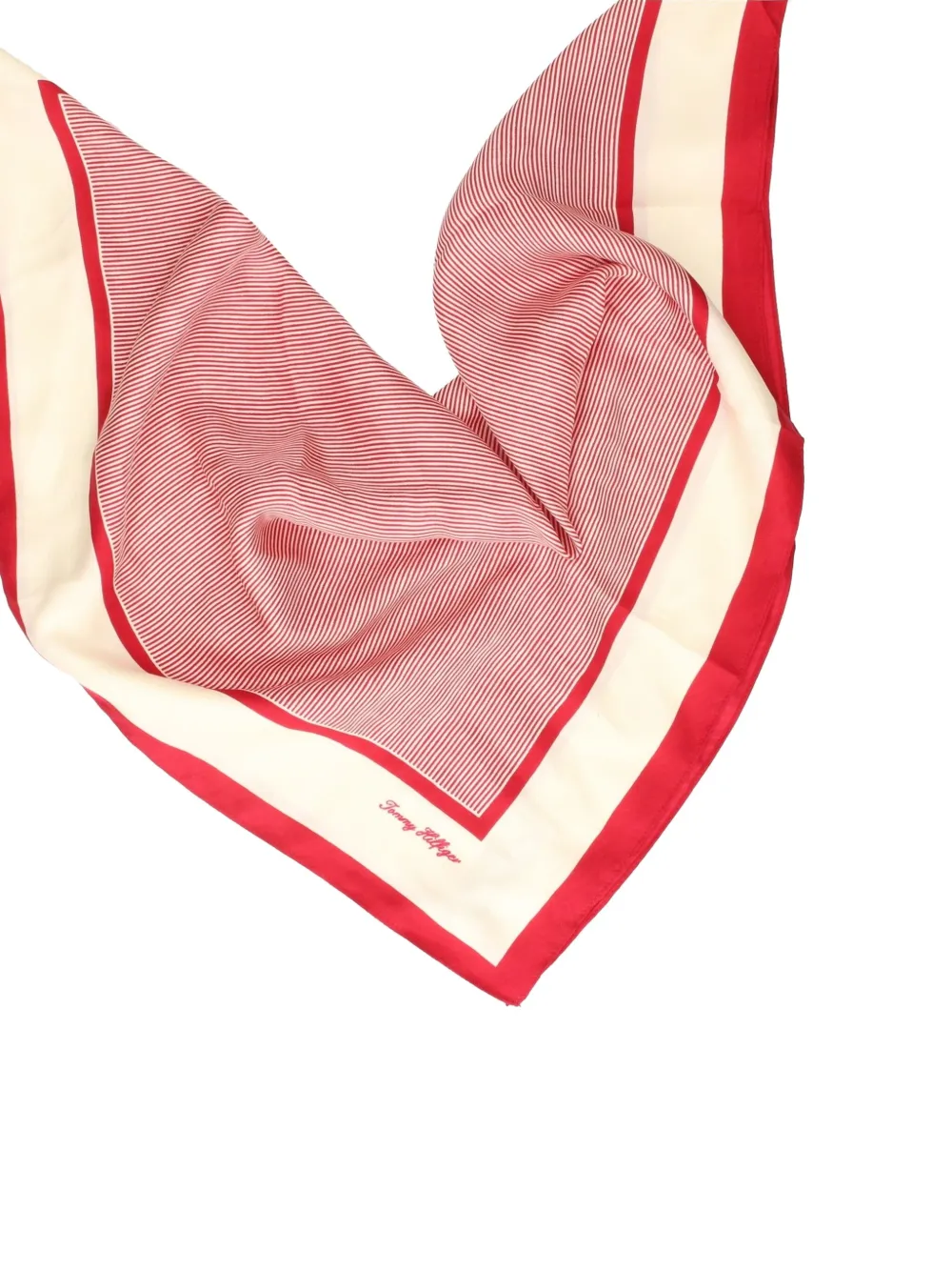 Tommy Hilfiger Striped-border Scarf In Pink