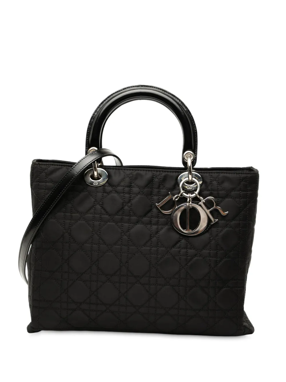 Christian Dior Pre-Owned 2000 Large Nylon Cannage Lady Dior satchel - Christian Dior Pre-Owned 2000 Large Nylon Cannage Lady Dior satchel -
