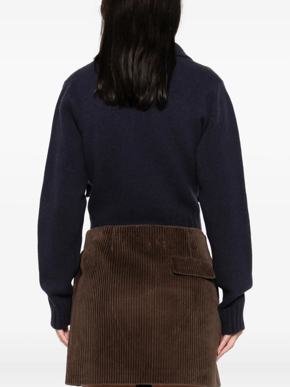 Jucca Double-breasted Pocket Cardigan In Blue