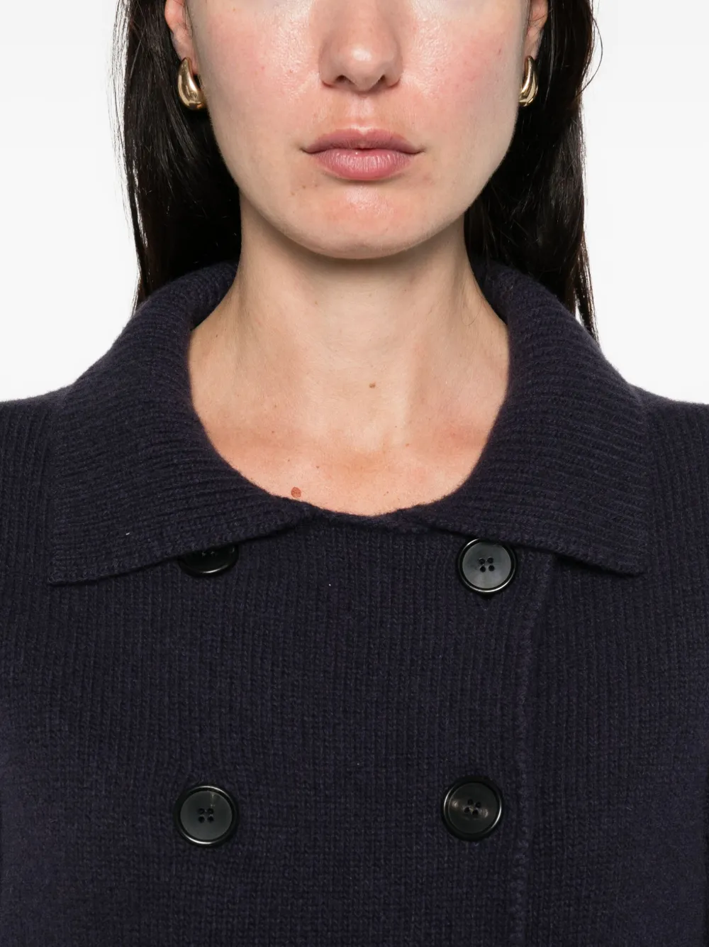 Jucca Double-breasted Pocket Cardigan In Blue