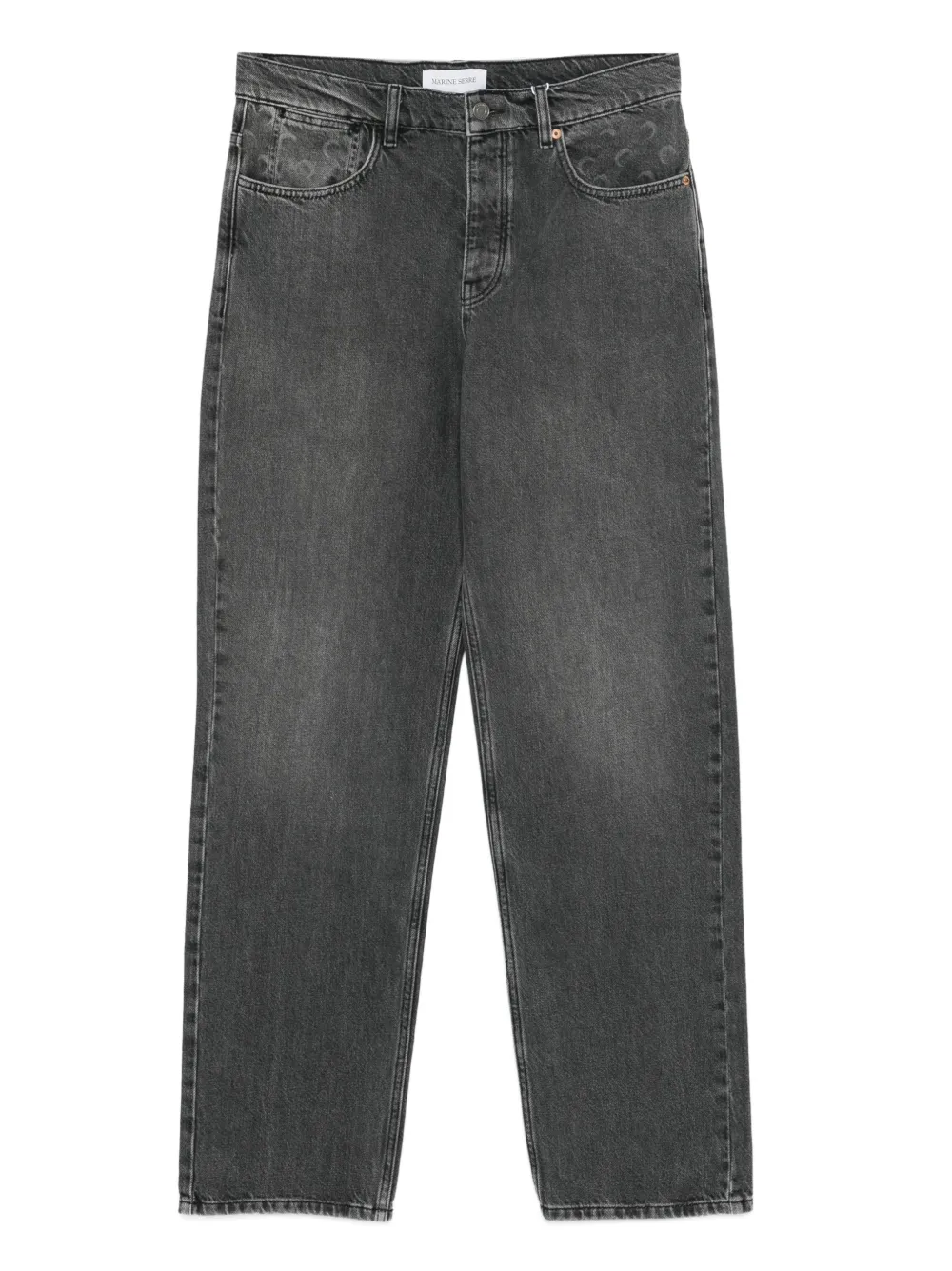 Marine Serre moon-print belt-loop jeans | Grey | Image 1