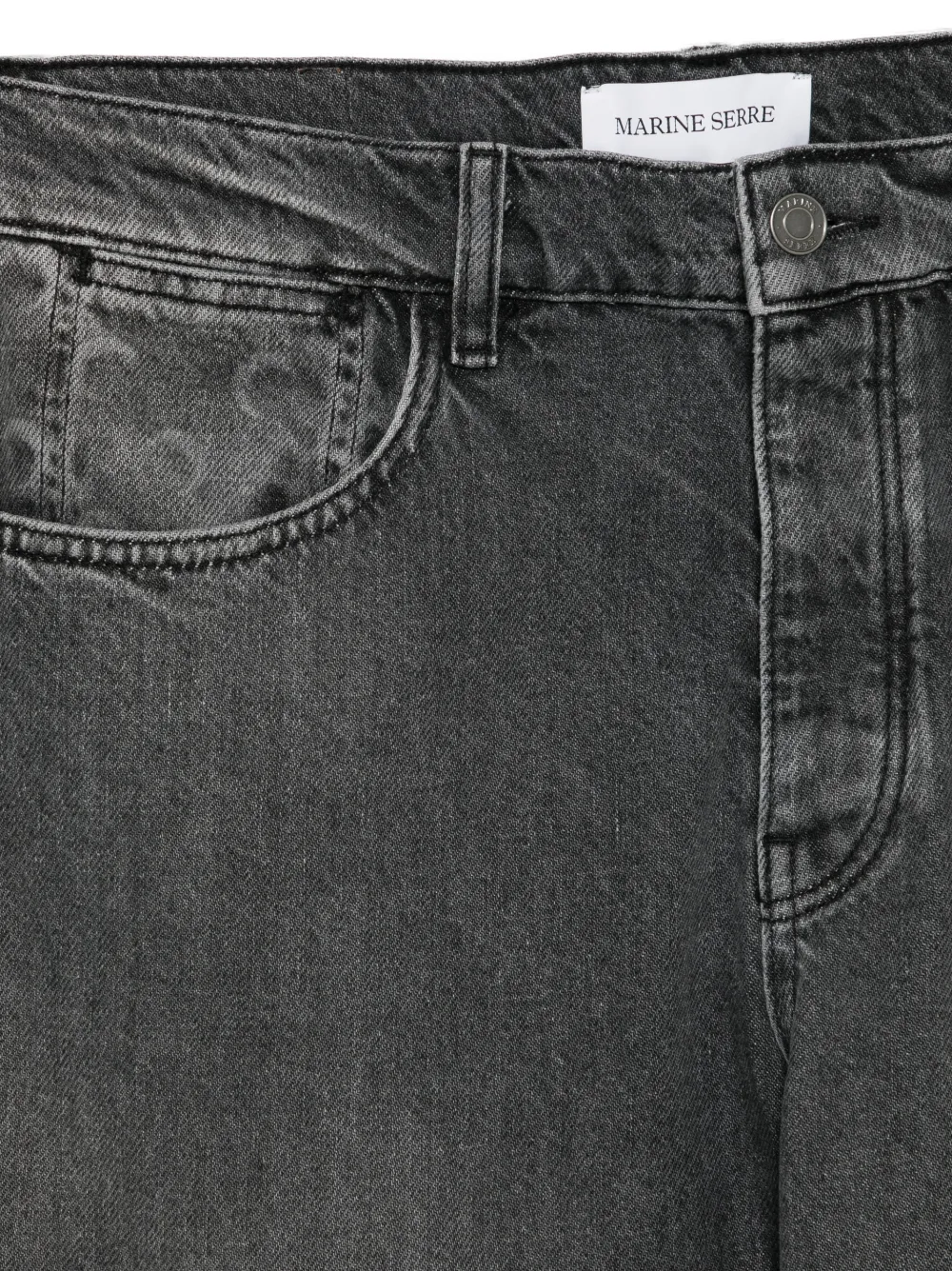 Marine Serre Jeans met maanprint en riemlus Grijs