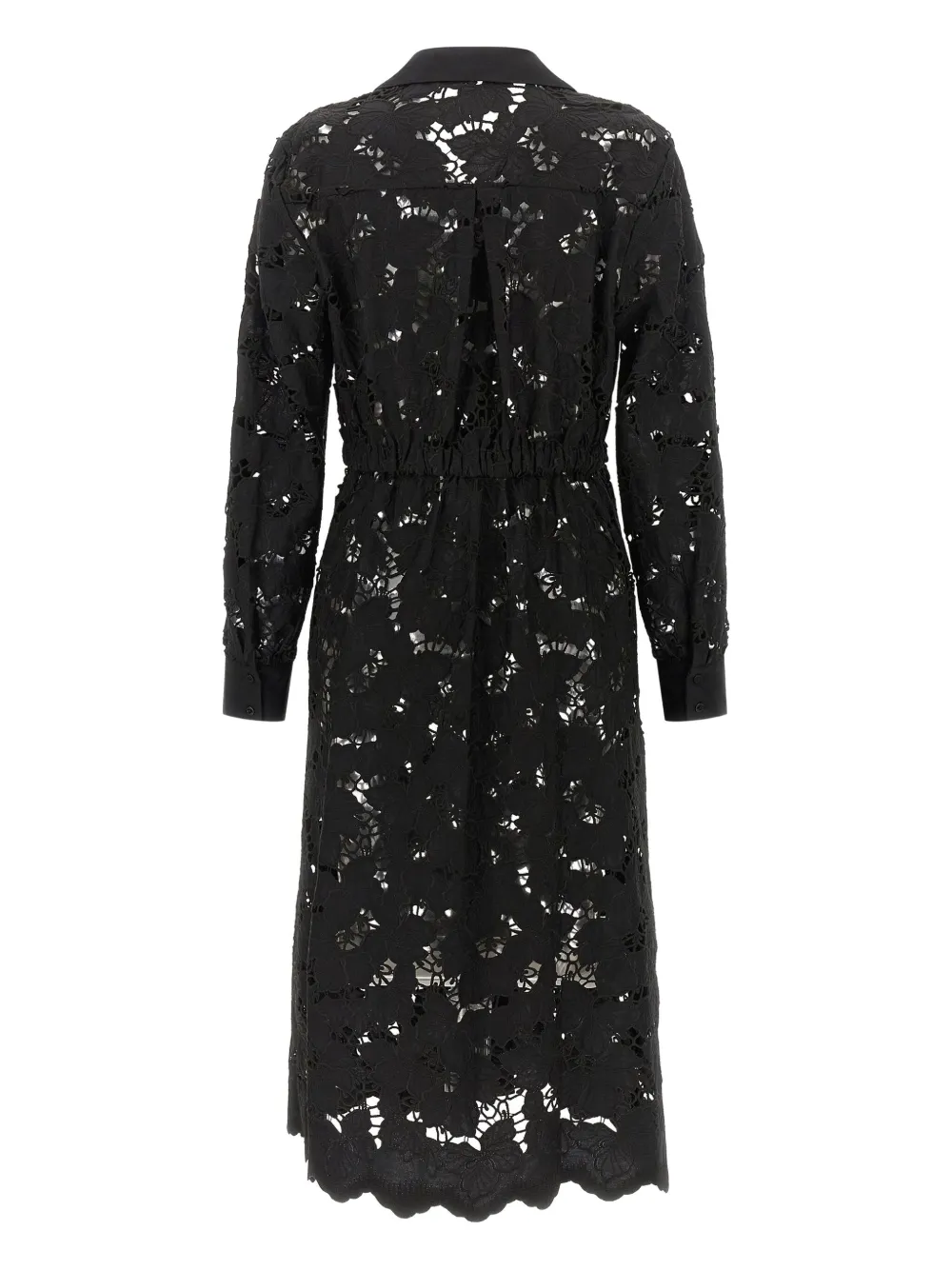 L'Agence Emilio midi dress - Zwart