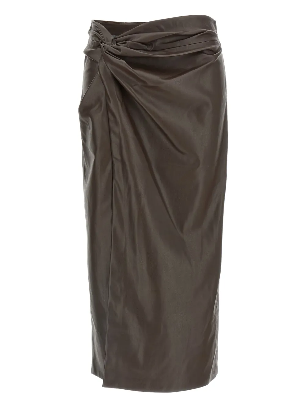 L'agence Lilou Midi Skirt In Brown