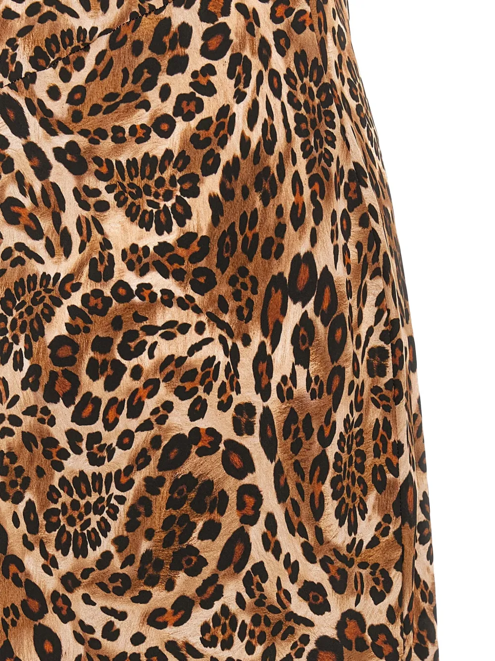 L'Agence Chalia midi-jurk met dierenprint Bruin