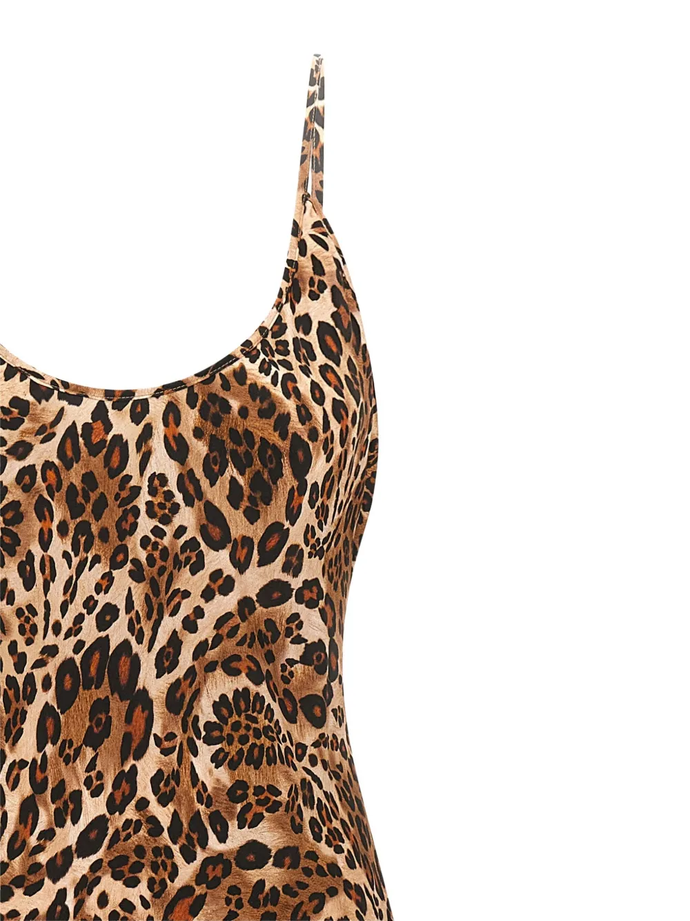 L'Agence Chalia midi-jurk met dierenprint Bruin