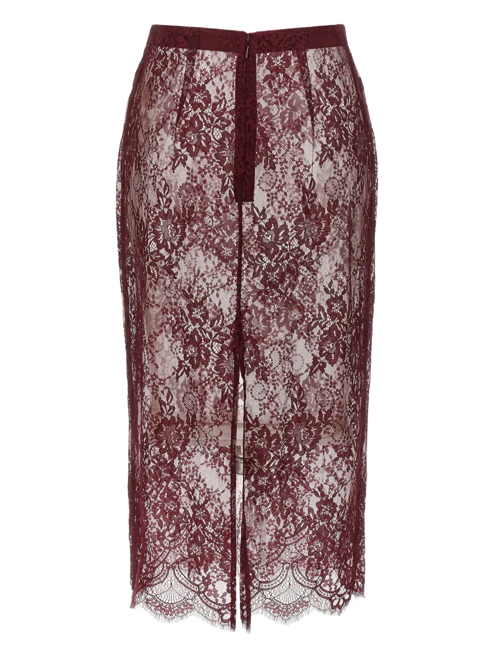 L'agence Makena Midi Skirt In Red