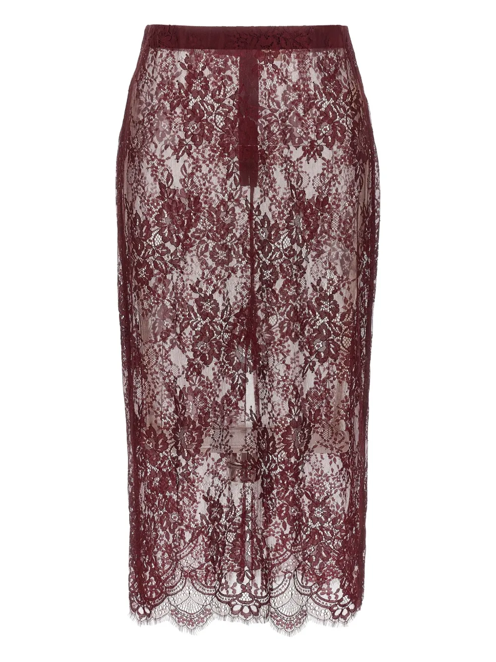 L'agence Makena Midi Skirt In Red