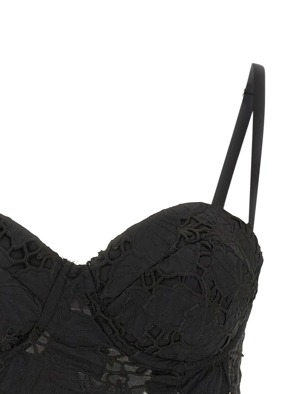 L'Agence Sonya top met bloemenkant Zwart