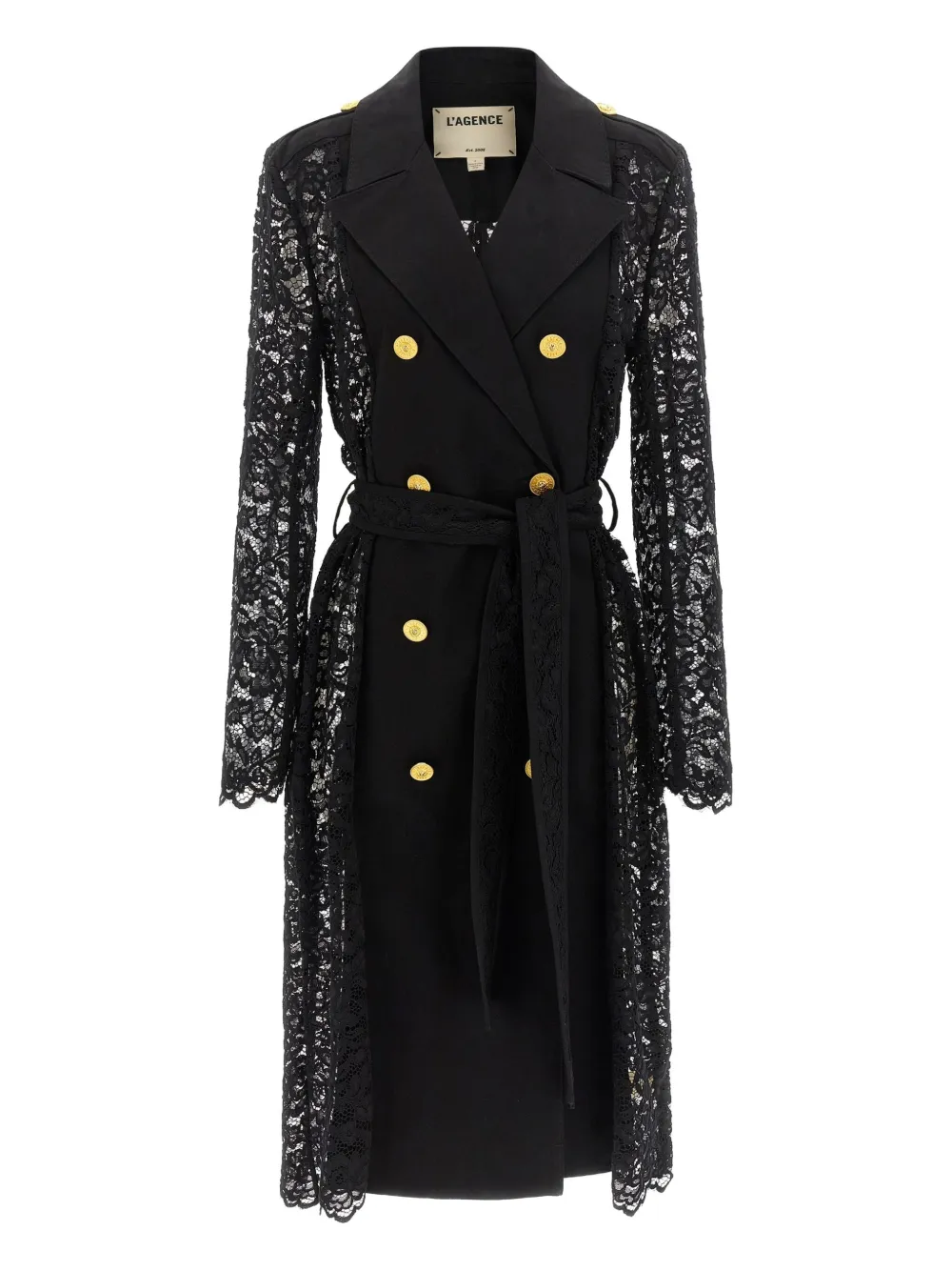 L'agence Amata Double-breasted Trench Coat In Burgundy