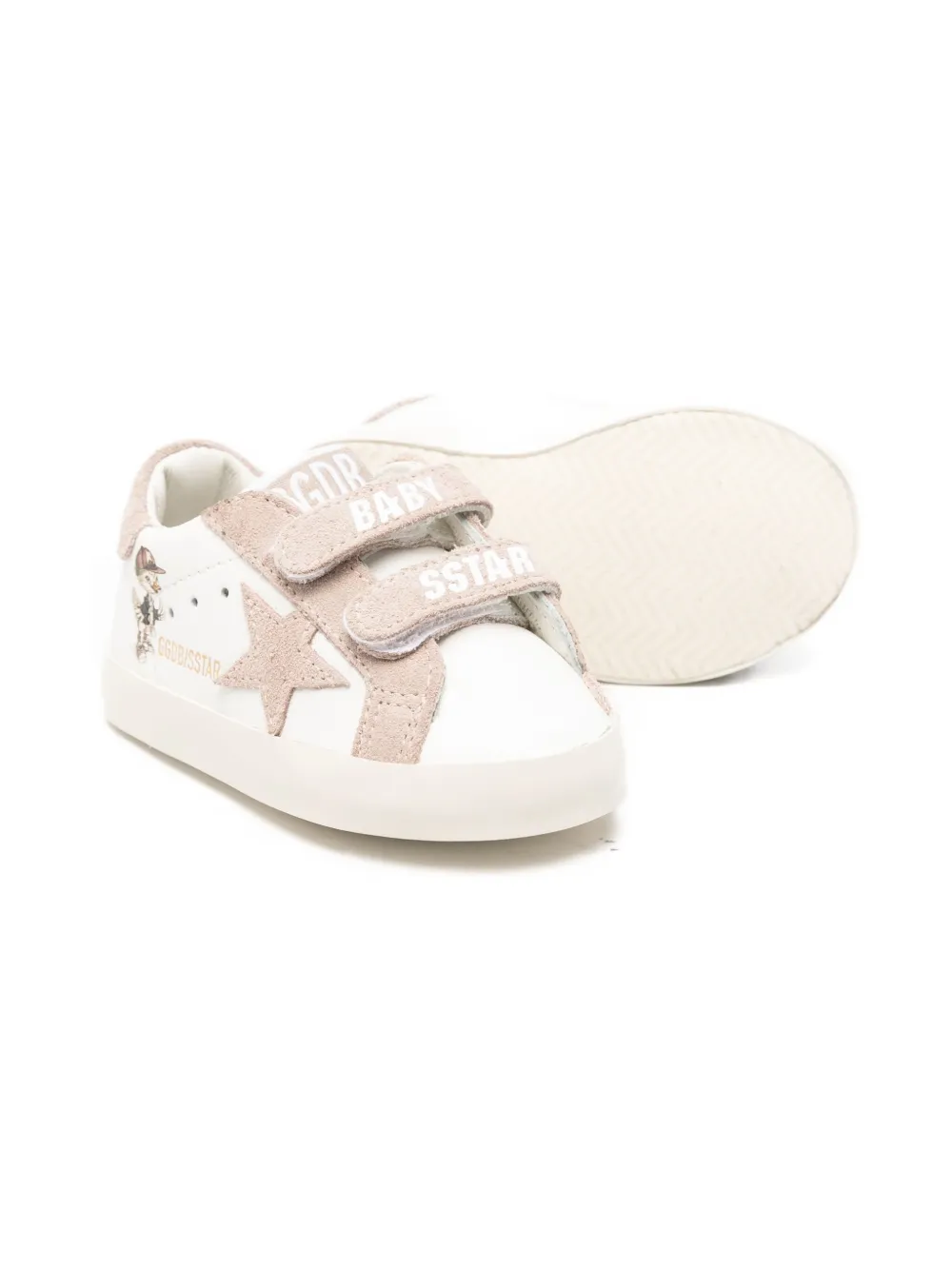 Golden Goose Kids Baby School star-appliqué sneakers - Wit