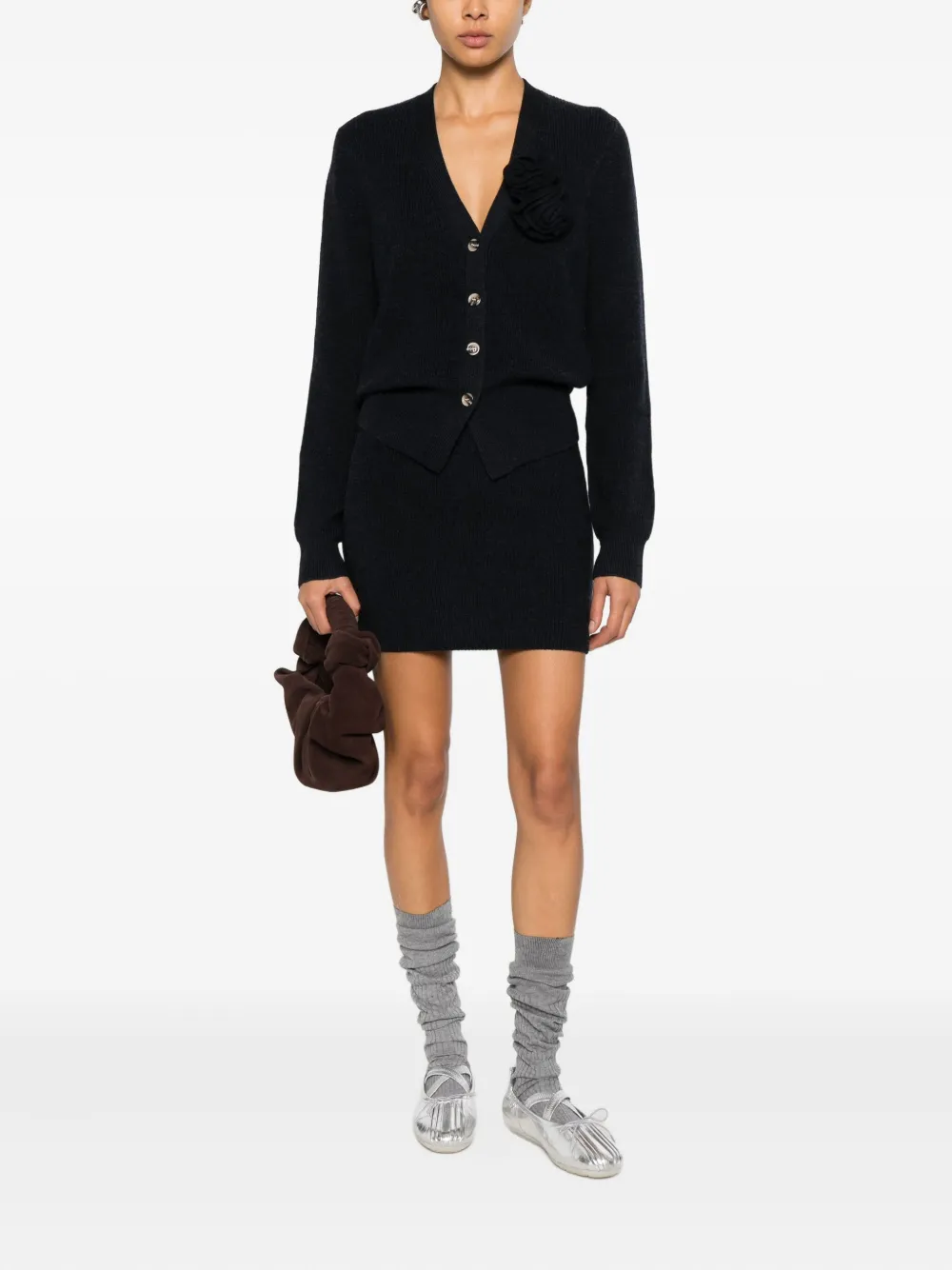 Blugirl Button Cardigan In Blue