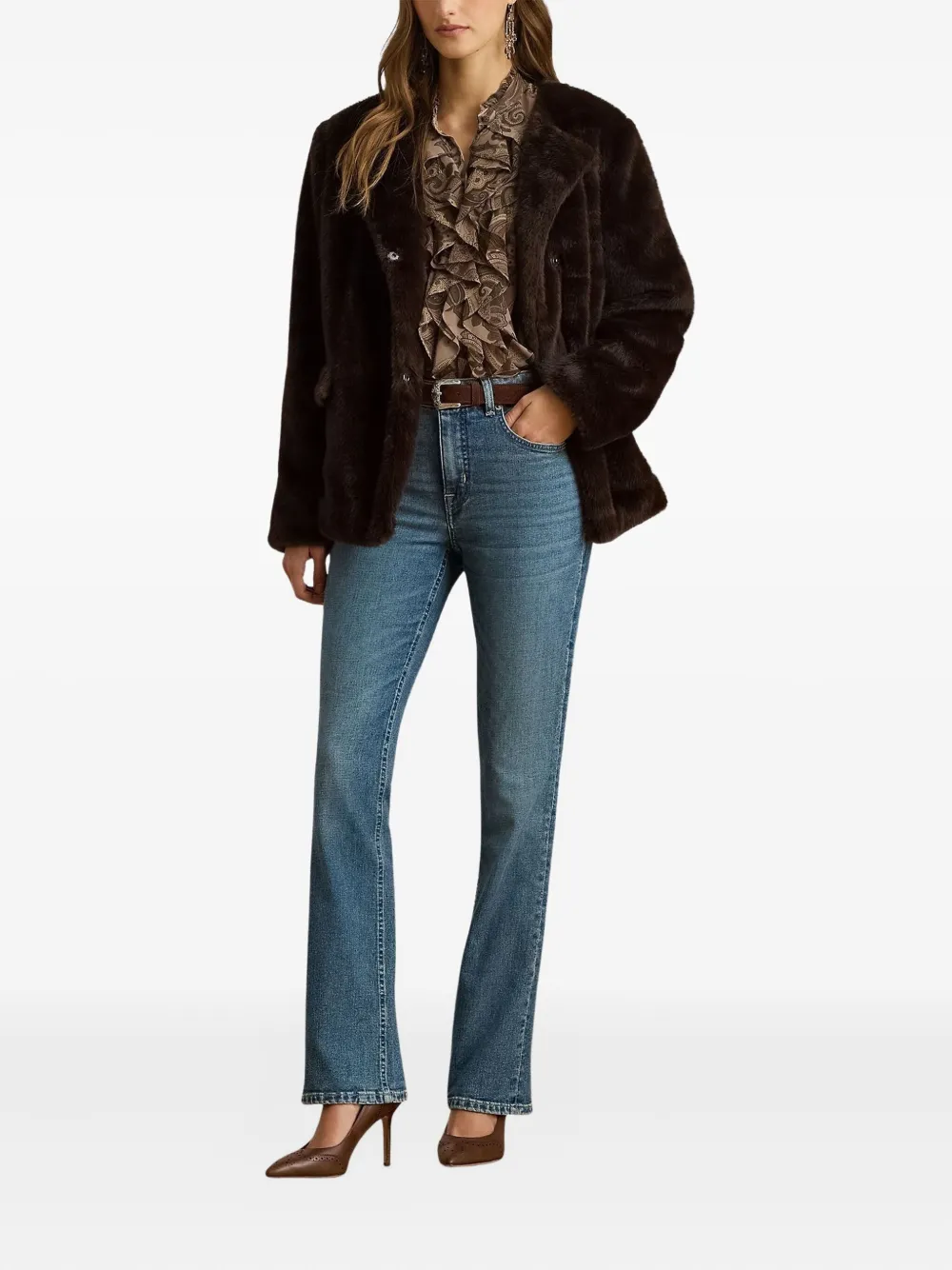 Lauren Ralph Lauren buttoned jacket | Faux Fur & Shearling Jackets | Image 2