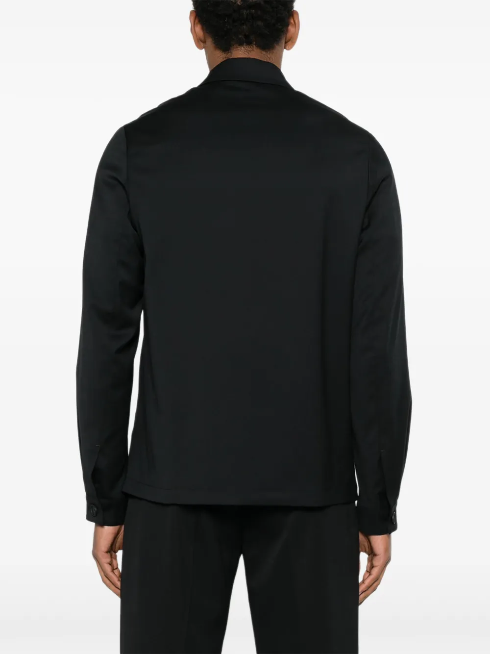 Manuel Ritz Shirtjack met opgestikte zakken Zwart