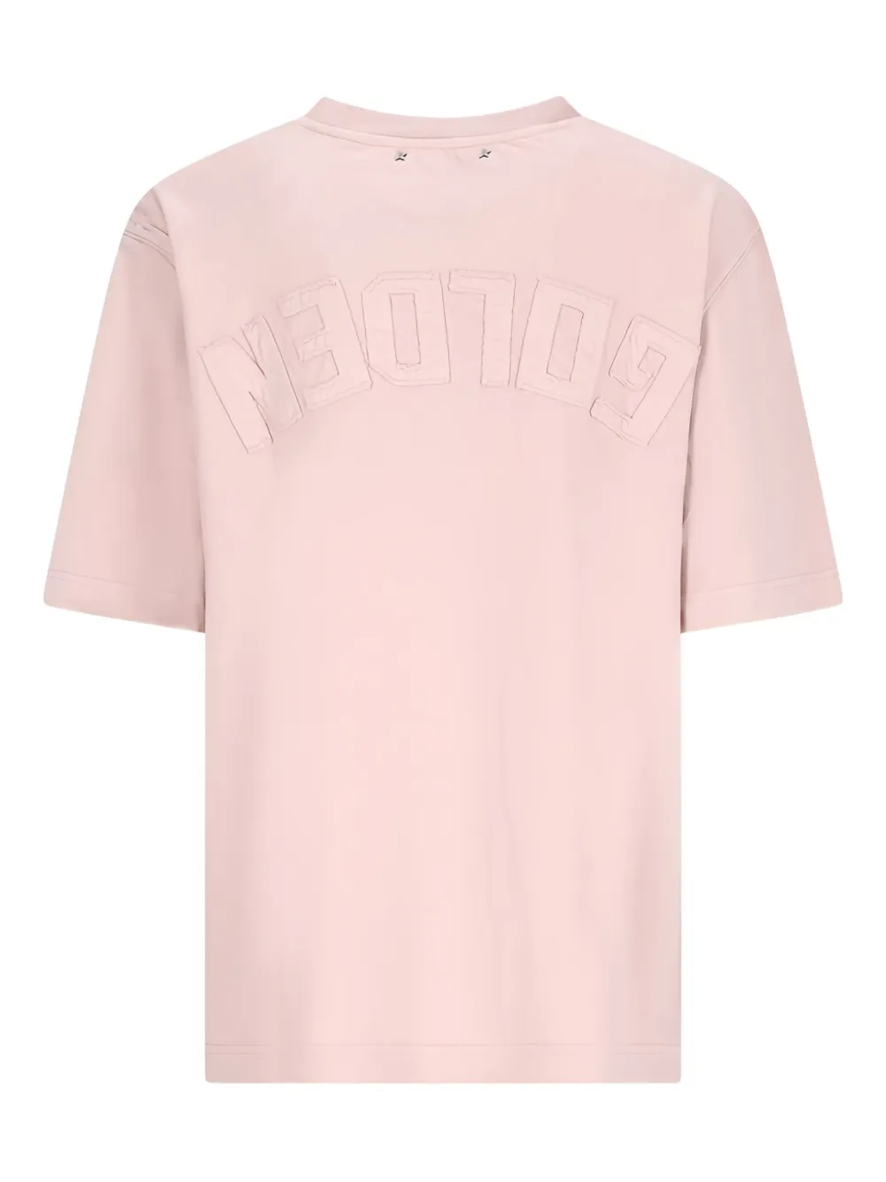 Golden Goose T-shirt met logo Roze