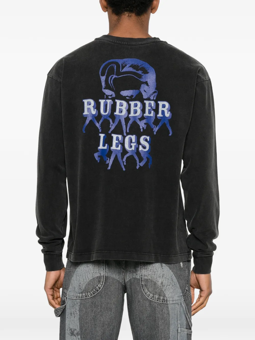 EVISU Trui met ronde hals en logo Zwart