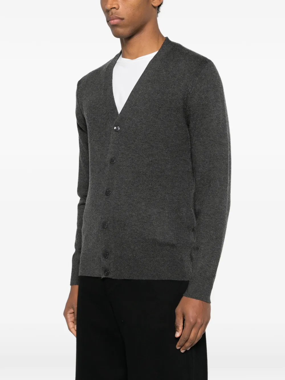 Diktat V-neck Cardigan In Black