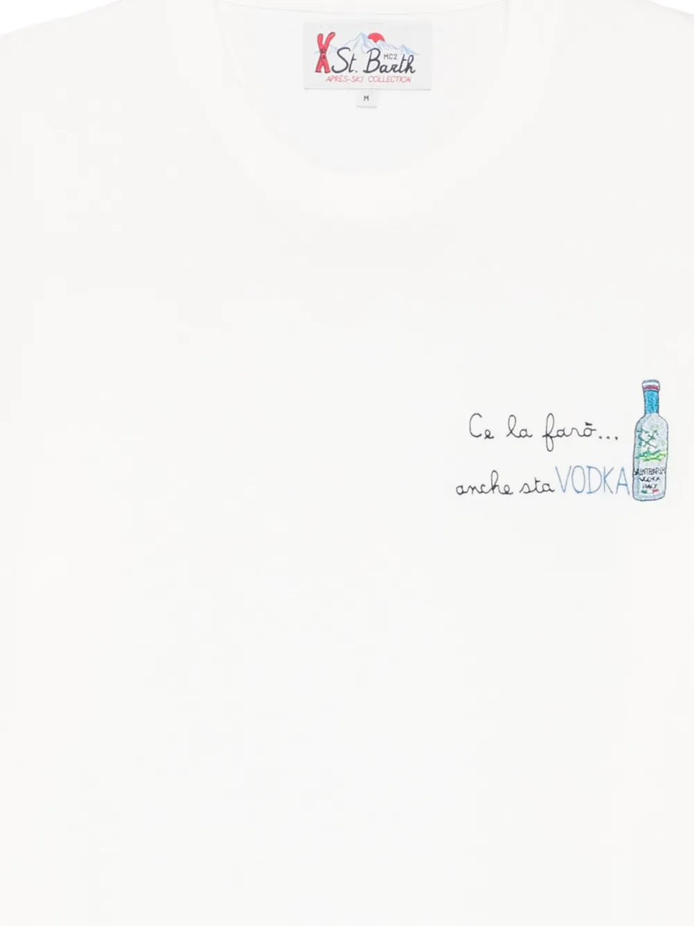 Mc2 Saint Barth Arnott Embroidered T-shirt In White
